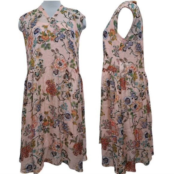 Marisfrolg Floral Print Sleeveless Silk Blend Dress Size 38 EUR US 8 Multi-color - Picture 4 of 16